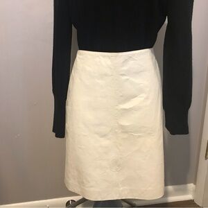 Closed Lambskin Leather Ladies Off White skirt